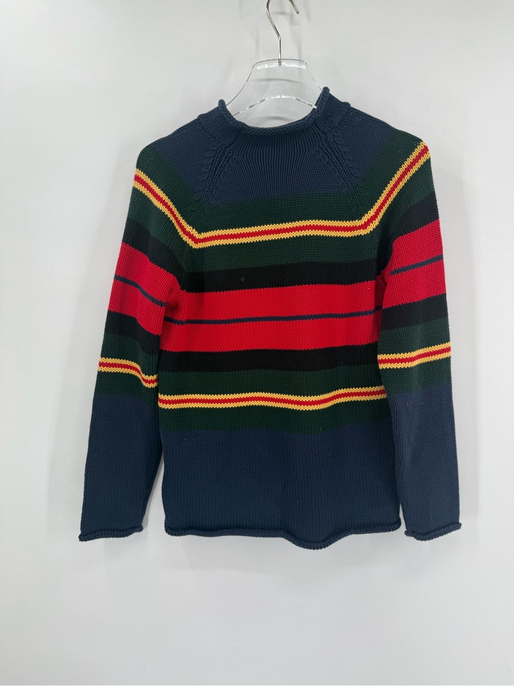 J crew crewcuts Kids' heritage cotton Rollneck™ sweater in rugby stripe DL